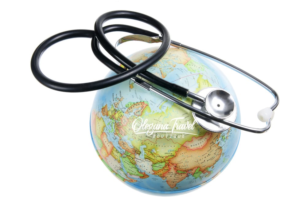 Globe with stethoscope