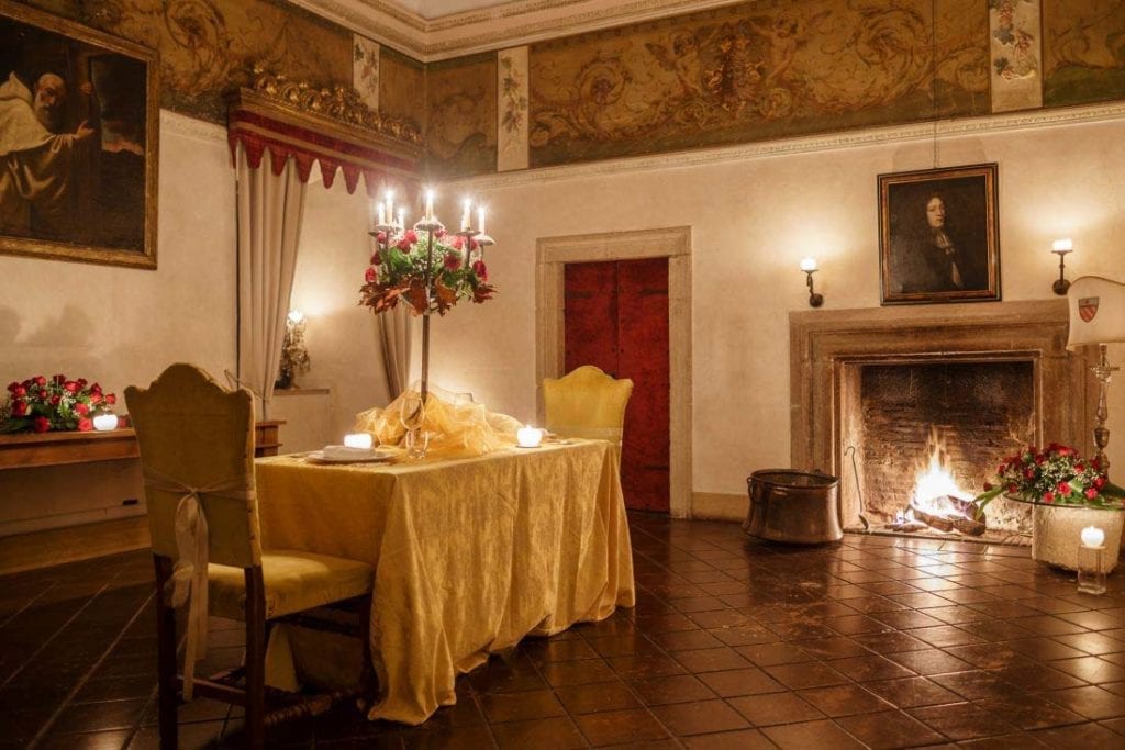 Romantic Castle Hotel Outside of Rome, Italy for Valentine's Day