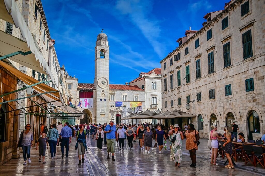 top 10 must places to visit in croatia and montenegro. The inner walls of old town Dubrovnik in Croatia