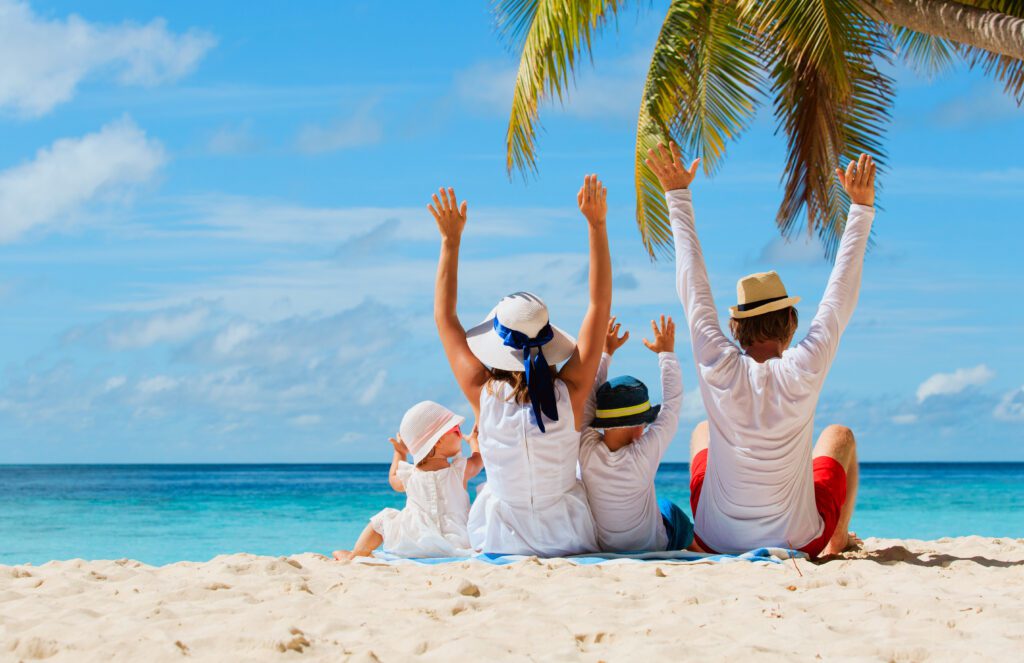 Family at the beach